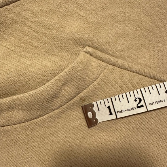 Lululemon Scuba Oversized 1/2 Zip Hoodie Sweatshirt Cropped Trench Tan - Picture 9 of 11